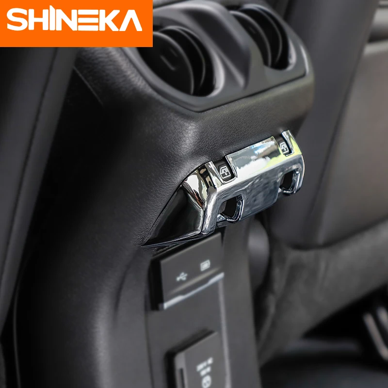 SHINEKA интерьерные молдинги для jeep wrangler jl аксессуары переключатель заднего стекла украшение для jeep wrangler jl