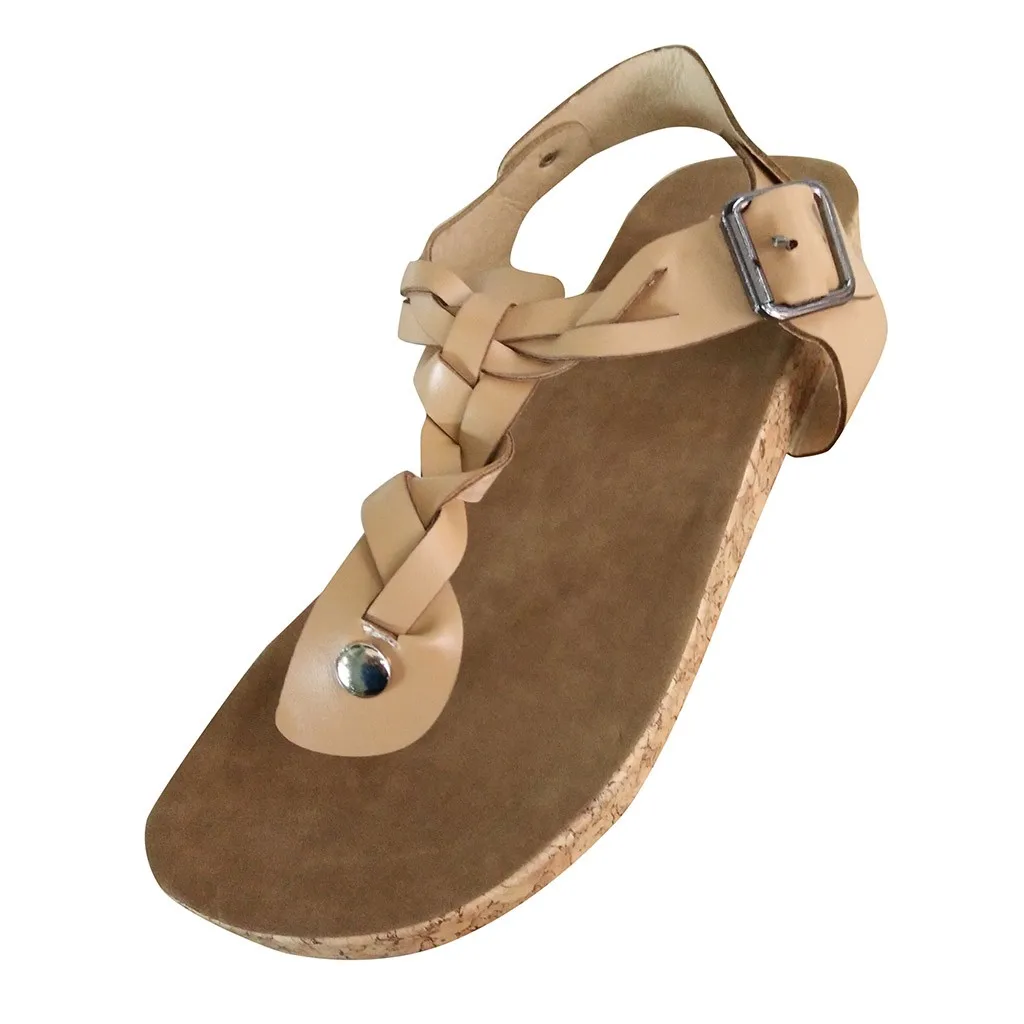 Женские римские сандалии SAGACE летние на плоской подошве с Т образным ремешком