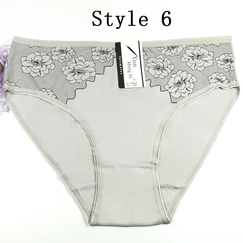 1 шт., XXL, XXXL, 4XL размера плюс, трусики, Мягкое хлопковое нижнее белье, трусы большого размера, милые, модные, эластичные, удобные, дышащие - Цвет: Style 6