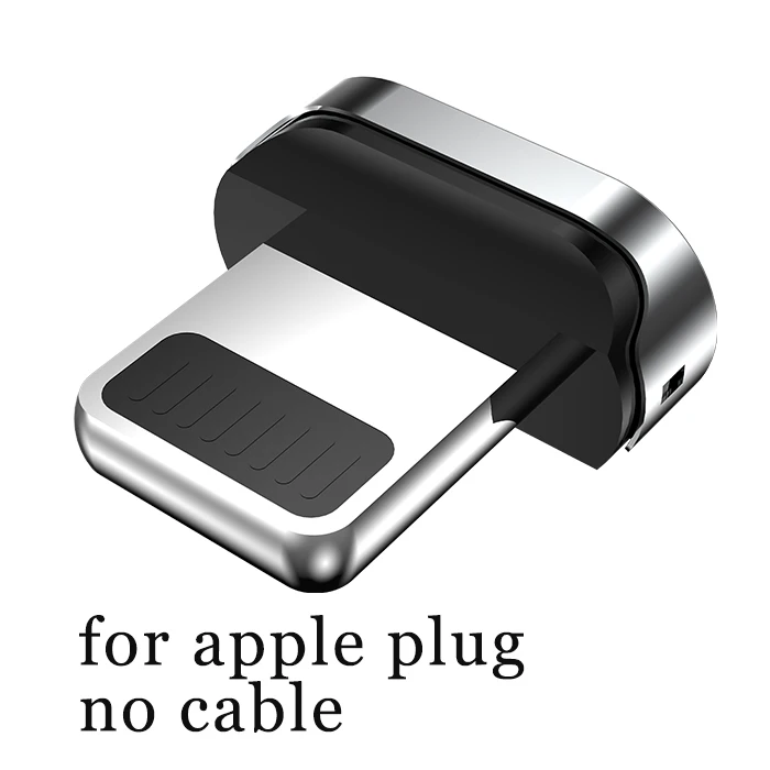 for apple plug WSKEN X2 Micro USB кабель Магнитный зарядный кабель 3A Быстрая зарядка для samsung Xiaomi Hauwei Micro USB кабель для мобильного телефона адаптер - Цвет: for apple plug