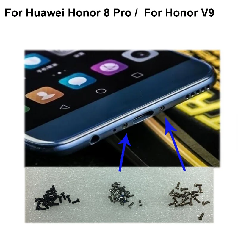 

4PCS silver For Huawei Honor 8 pro 8Pro Buttom Dock Screws Housing Screw nail tack For Huawei Honor V9 V 9 Mobile Phones