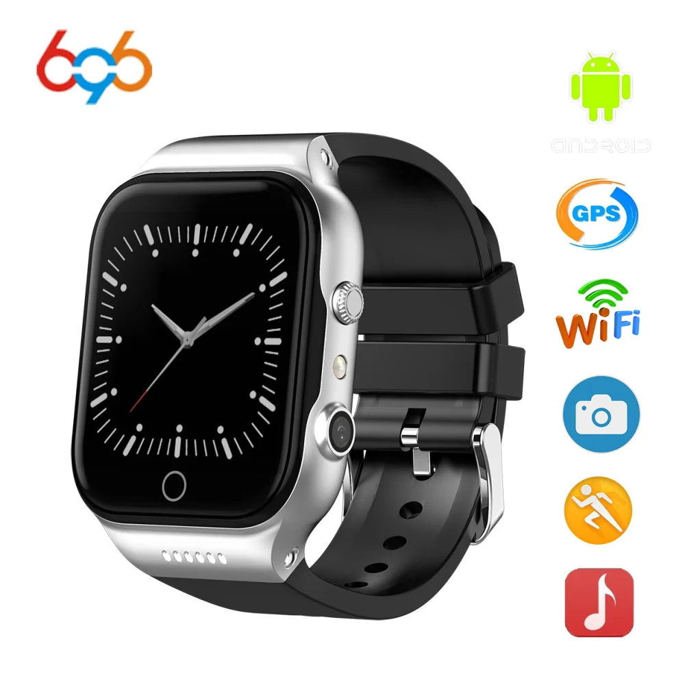 696X89 Android 5 1 Смарт часы MTK6580 16G rom ram мужские 3g SIM WiFi спортивные фитнес камеры gps Relogio