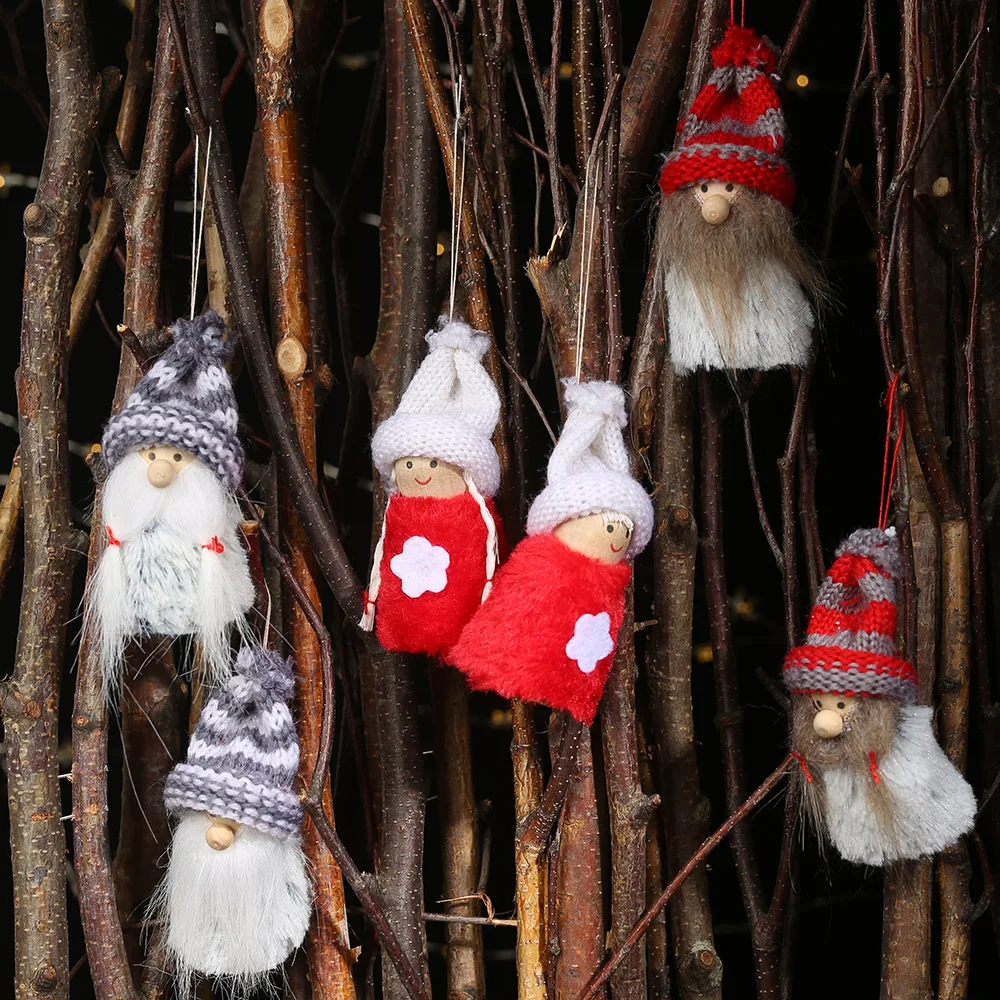 2 шт./компл. милый Санта Клаус искусственное украшение рождественские украшения