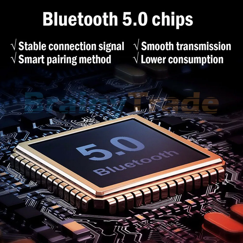 Водонепроницаемые TWS наушники с поддержкой Bluetooth 5 0 и зарядным