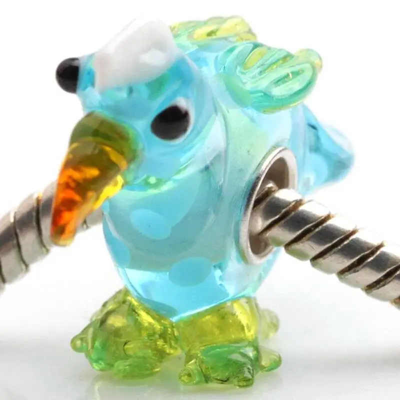 10 шт./лот Модные животные ручная работа лэмпворк стекло большое отверстие бусы с