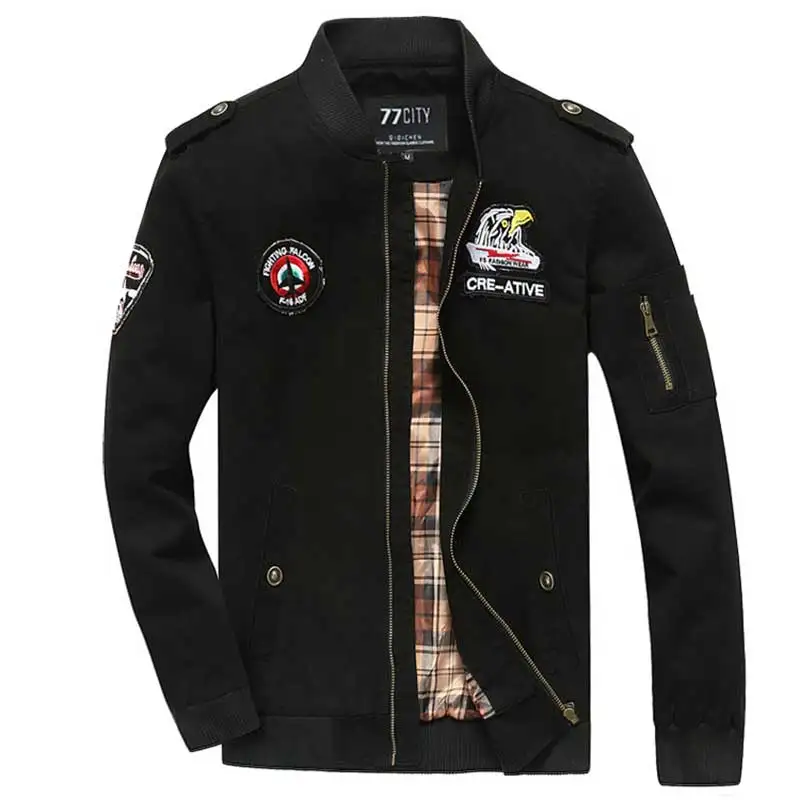 Мужская куртка бомбер 77 хлопковая тактическая Авиатор на весну и осень размер M