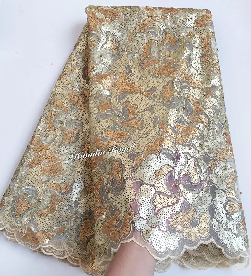 Массивное блестящее Африканское французское кружево, для шитья тюль ткань чистая кружево 5 ярдов 6241 уникальный высокого качества