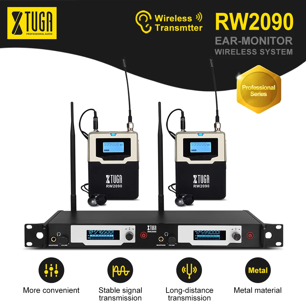 Для XTUGA UHF Моно беспроводной монитор системы 572-603 МГц Профессиональный цифровой сценический монитор в уши