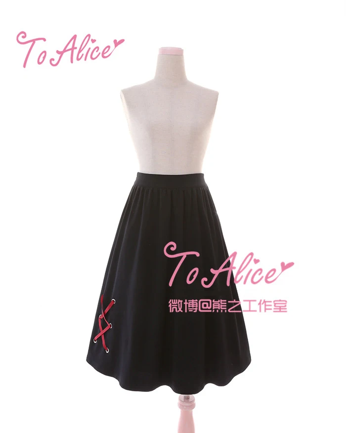 Женский костюм в стиле Харадзюку из 2 предметов: футболка на молнии с вырезами