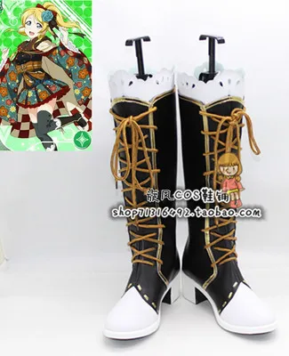 LoveLive! Обувь для косплея Love Live Eli Ayase Ellie Awakening Taisho черного цвета|Туфли| |