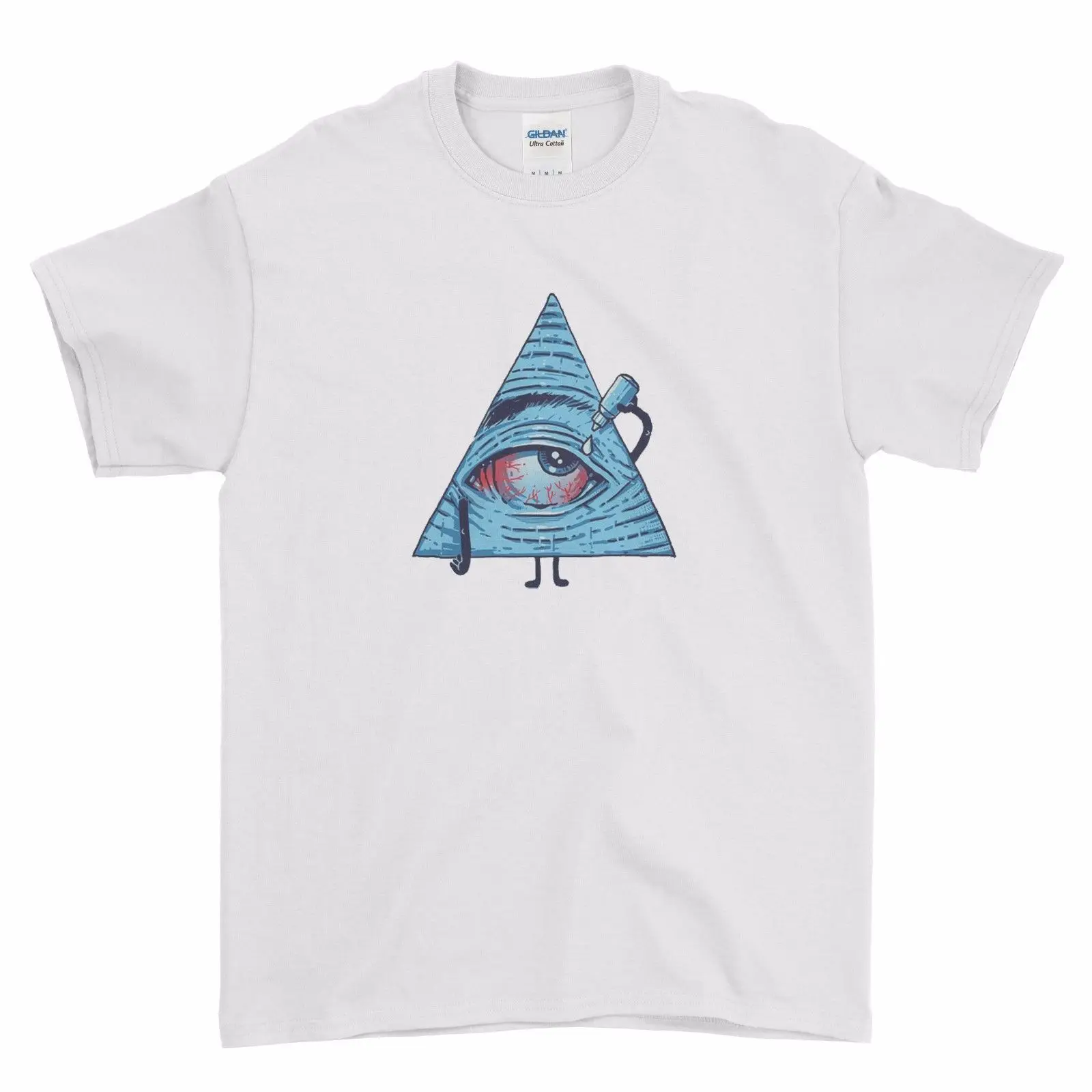 Illuminati Stoned Eye ретро Swag крутой для хипстеров мальчиков мужская футболка Топ|Мужские