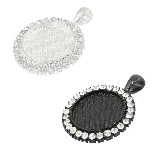 

Onebeading Fit 25mm Round Cabochons Rhinestones Cameo/Glass Frame Bezel Settings Tray blank DIY Accessory 5pcs K05175