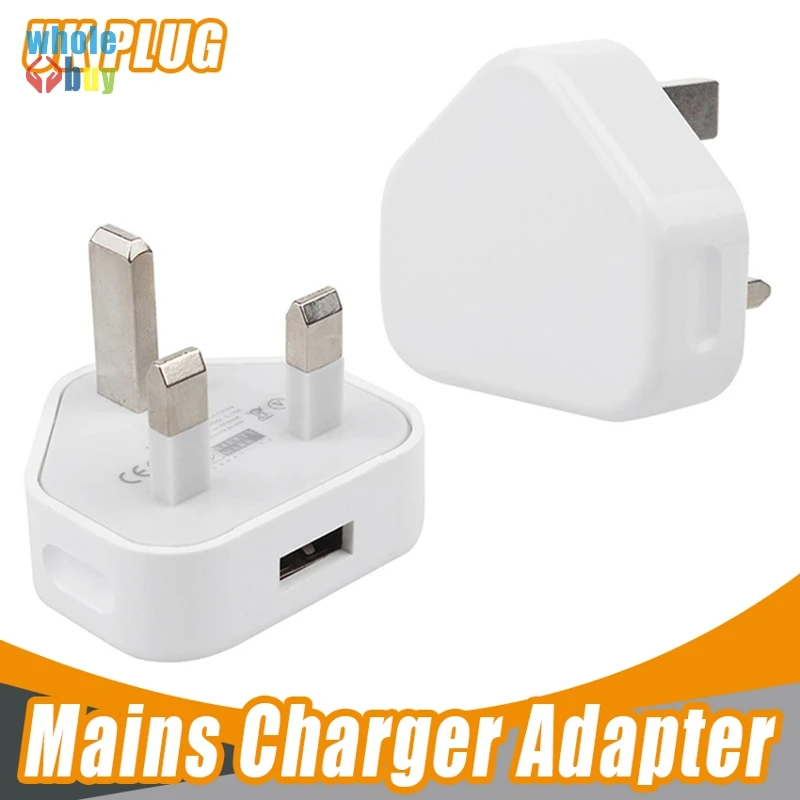 100 шт. белый для iphone 5 британская вилка USB зарядное устройство AC настенное usb