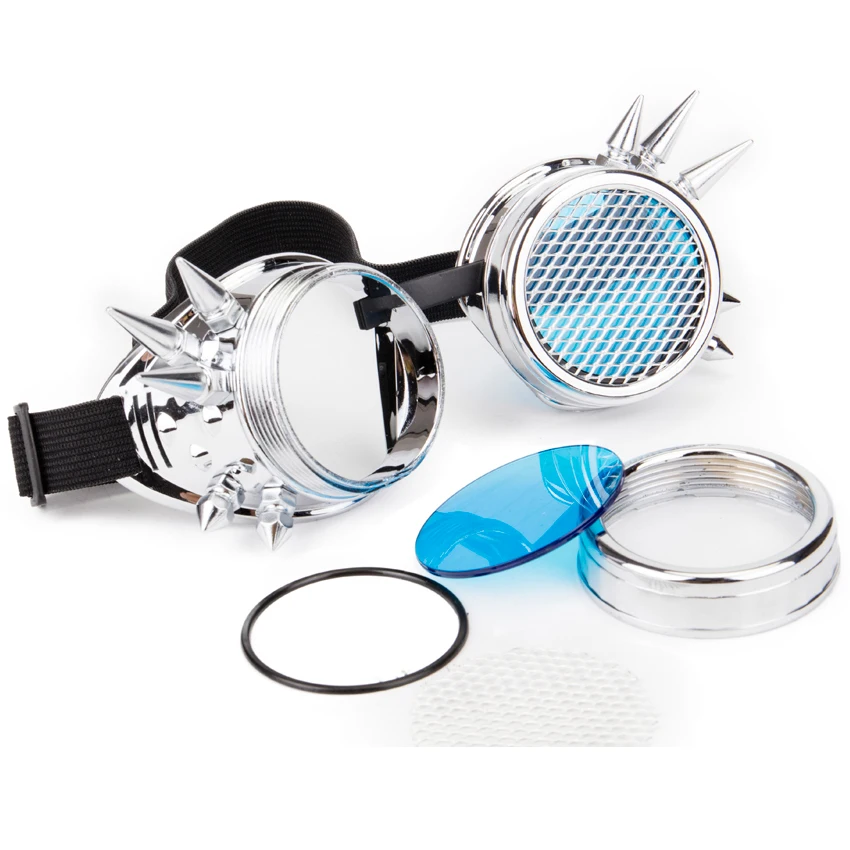 Очки в стиле стимпанк с заклепками и кристаллами винтажные очки для косплея