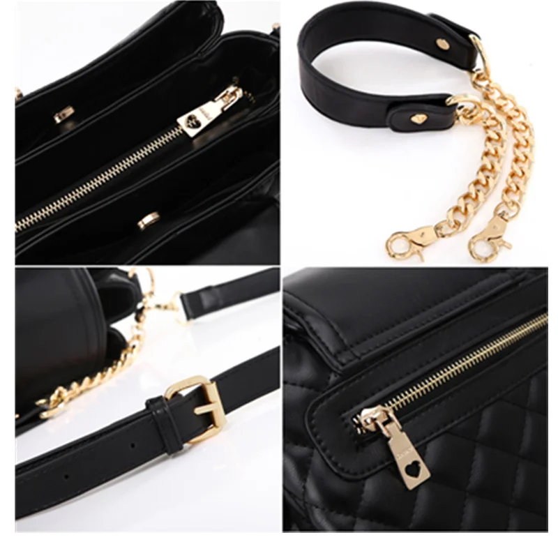 Женские кожаные сумки через плечо с цепочками 2018 модные роскошные известных