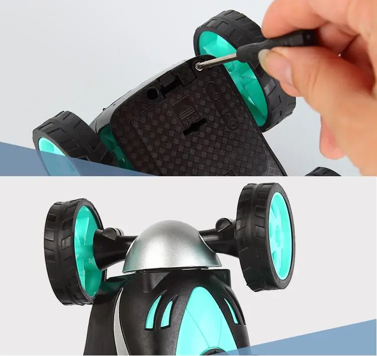 Ewellsold Rolling вращающаяся кувыркающаяся удаляемая управляемая светодиодная мини радиоуправляемая трюковая танцевальная машина для детей, радиоуправляемые игрушки, мини-грузовик