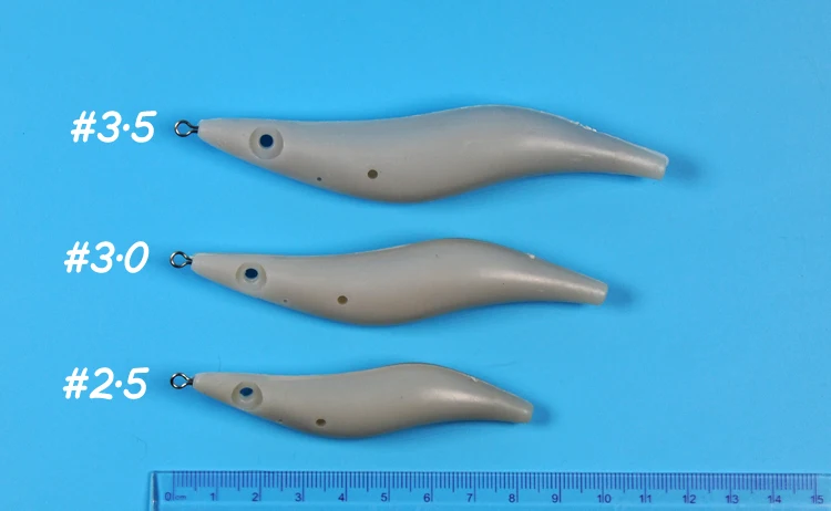 Bimoo 20 штук Squid джиг заготовок кальмар приманки креветки DIY тела белый светятся в темноте флуоресцентный#2,5#3,0#3,5