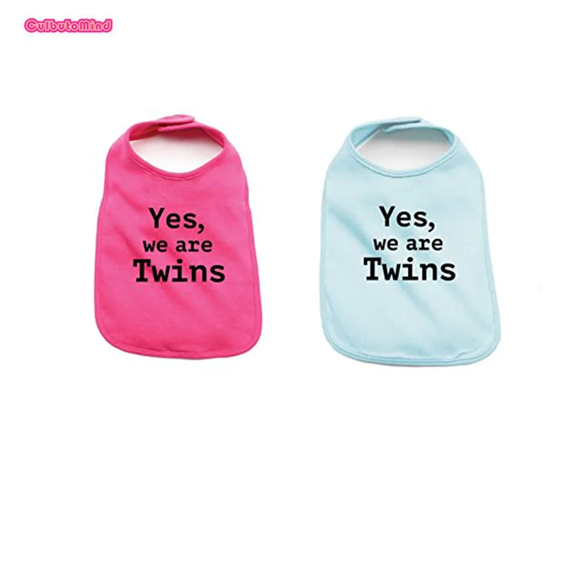 Culbutomind Детский костюм Yes We Are Twins унисекс хлопок мягкий двойной комплект для новорожденных - Цвет: we are twins pink bl