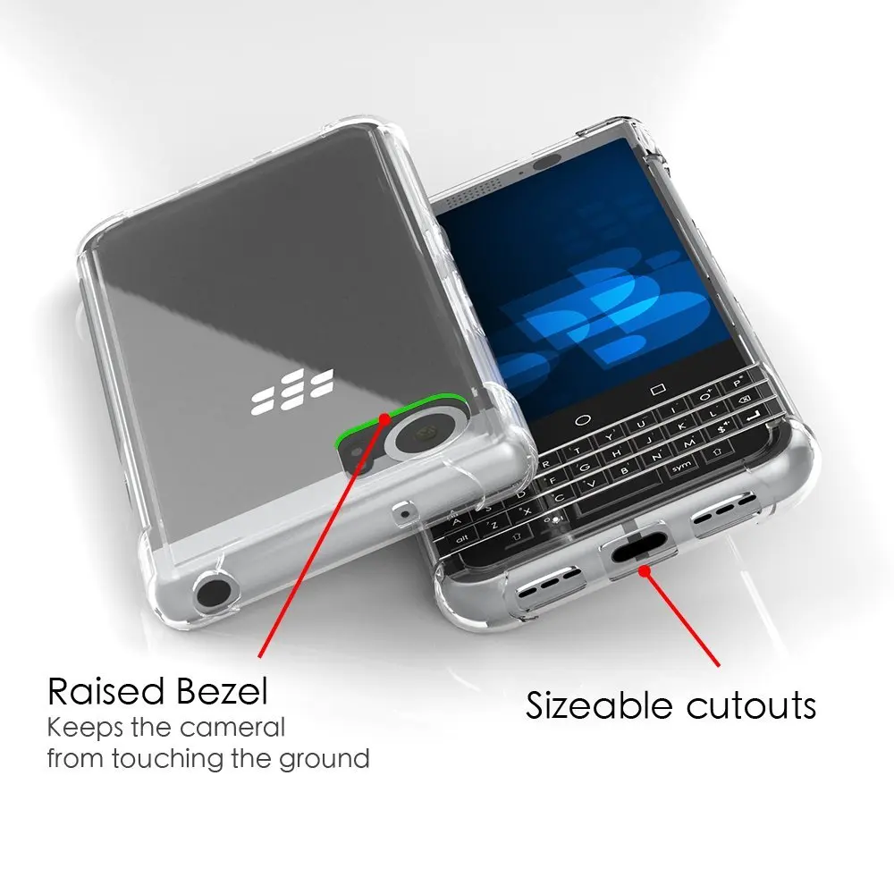 Прозрачный противоударный нескользящий гелевый Чехол из ТПУ для BlackBerry KEYone Mercury