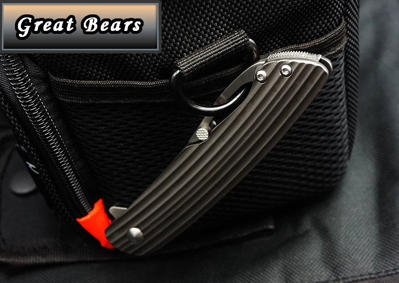 Great Bears Silver Fox Flipper Tactical Knife D2 Blade Folding EDC Gift Knives Outdoor Pocket Camping Tools Survival | Инструменты
