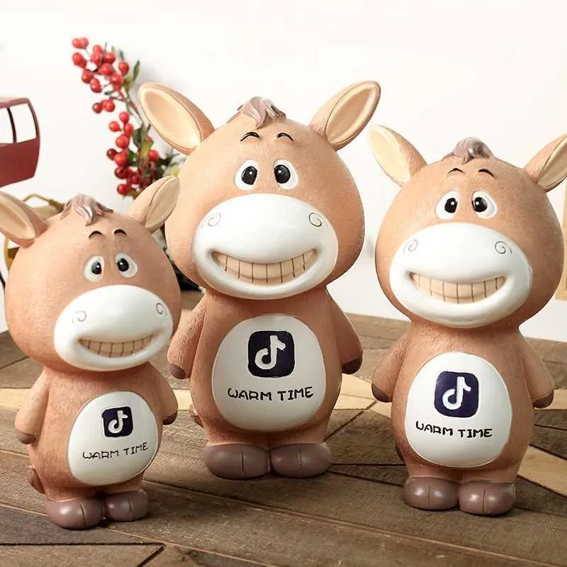 Украшение для дома мультяшный маленький Ослик копилка украшение мультяшная