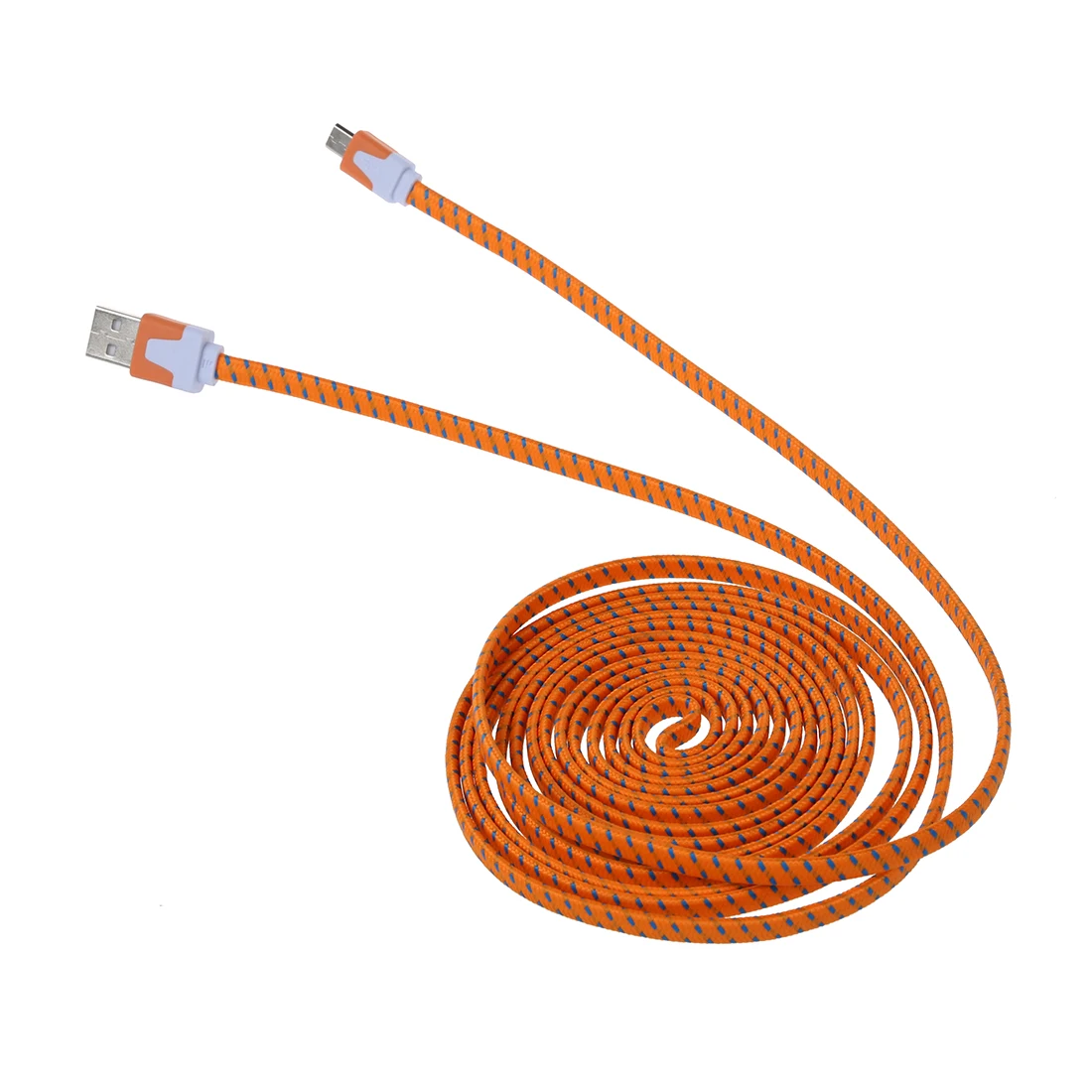 HFES 3 м/10 футов нейлоновый сетчатый Кабель Micro USB для передачи данных оранжевый|data