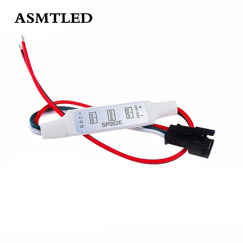 

Мини-контроллер RGB DC5-24V SP002E с 3 кнопками, микроконтроллер для Dream, полноцветная светодиодная лента WS2811 WS2812 WS2812B