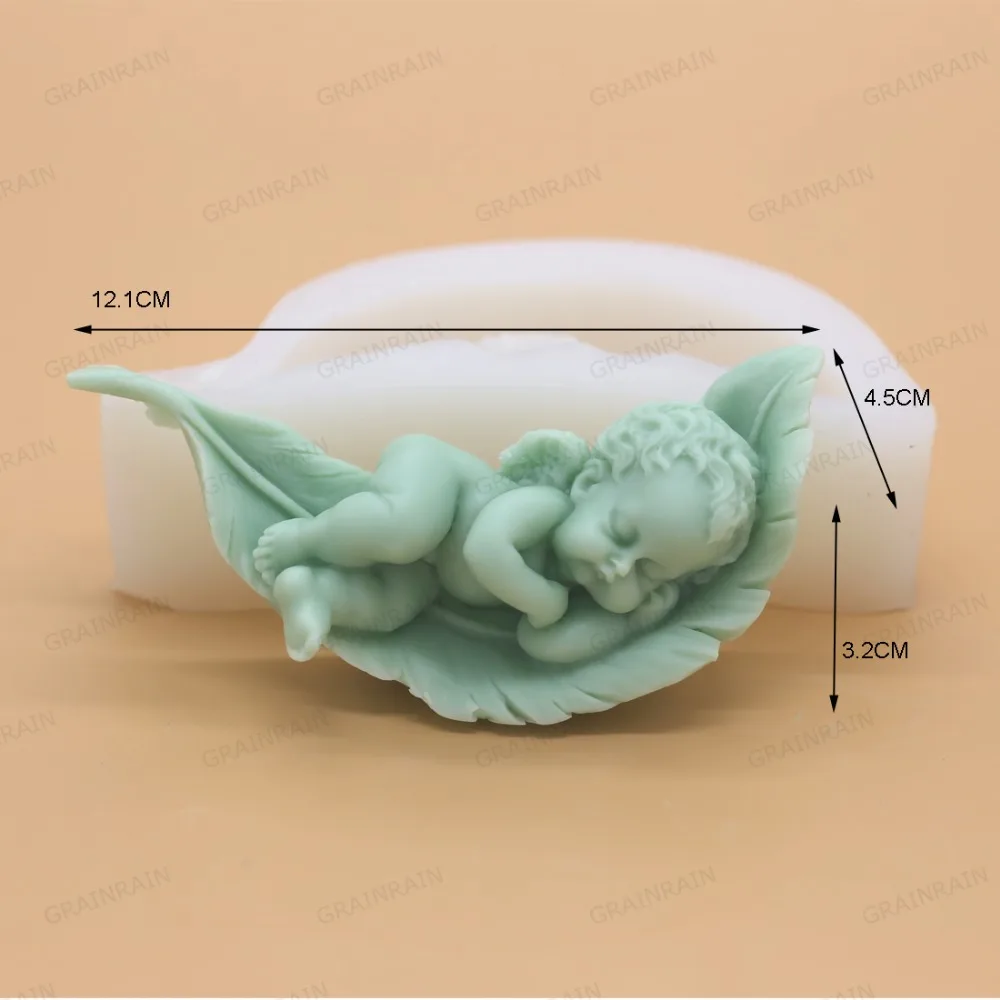 Формочка для мыла Grainrain Baby Sleeping on the leaf инструменты самостоятельного изготовления