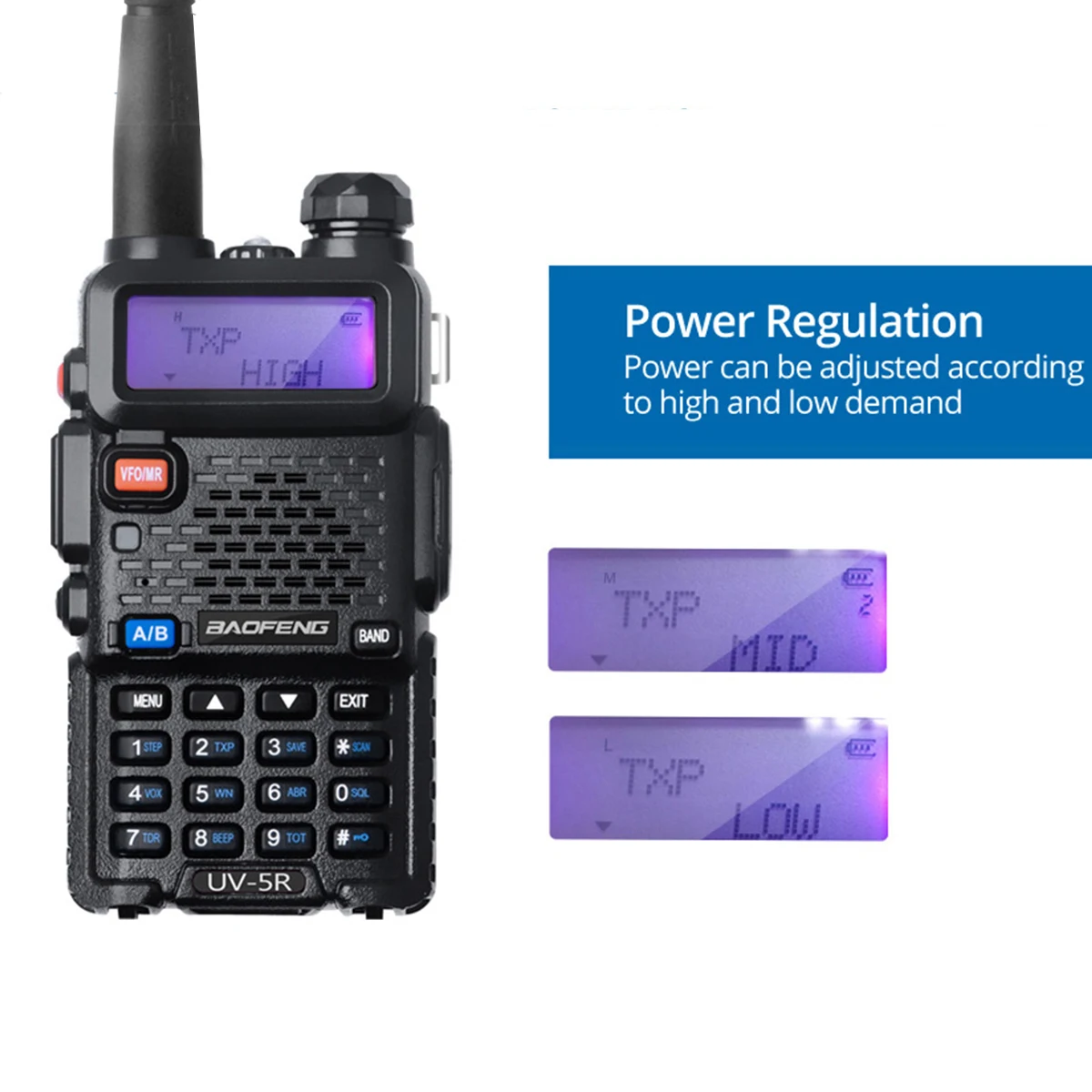 Baofeng UV 5R 10 км портативная рация UV5R 8 Вт двухдиапазонный дисплей CB Ham Радио Vhf