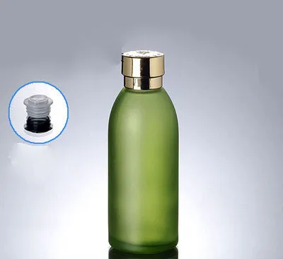 50 шт. 120 мл зеленый матовый флакон упаковка с крышкой золота пустой 4 унций