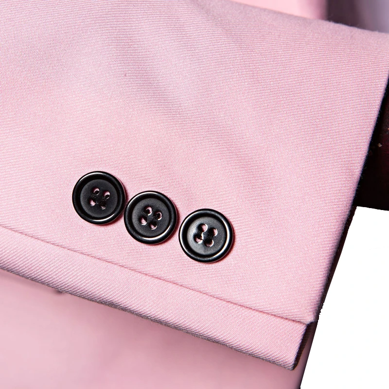 Shenrun Men Suit Jacket Slim Fit Casual Fashion Formal Blazer Jackets Pink Single Button Wedding Costumes Party Prom Stage