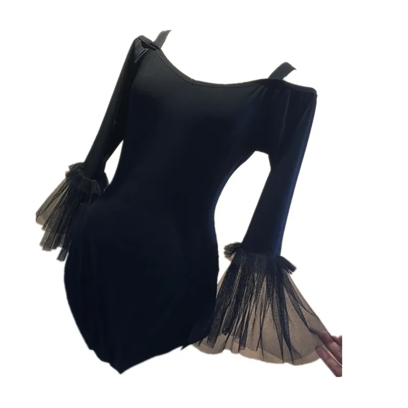 Новинка 2019 женские топы для латиноамериканских танцев новый костюм Сексуальная