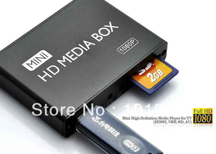Медиаплеер Full HD 1080P цифровой плеер для вывесок ТВ HDMI AV выход картридер SD/MMC/USB хост