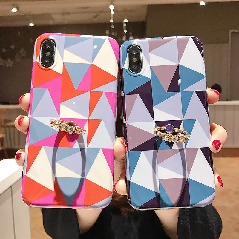 Треугольный чехол для iPhone 7 8 6 6S Plus X XR 11 Pro XS MAX Мягкая силиконовая задняя крышка из