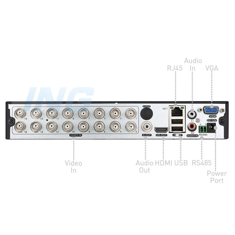 5в1 Hybird DVR 1080N AHD 16 канальный видеорегистратор H.264 1080P NVR для CCTV камеры и IP камеры|nvr