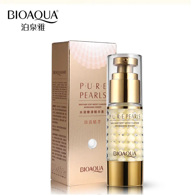 Бренд BIOAQUA, чистый жемчуг, коллаген, гиалуроновая кислота, уход за кожей лица, увлажняющий, против морщин, Антивозрастная эссенция 35 мл