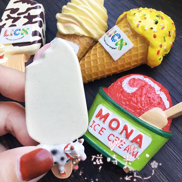 Искусственная еда имитация бар мороженое холодильник наклейка Магнитная паста