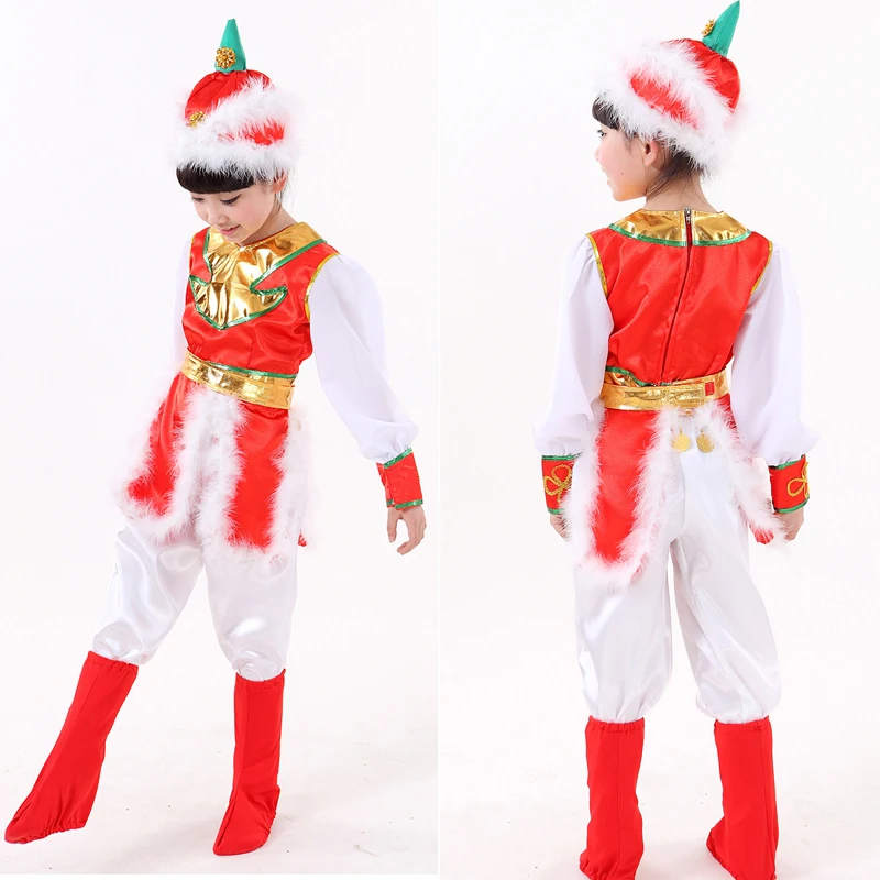 Детское танцевальное топ + штаны детский Монголия этнические танец меньшинств