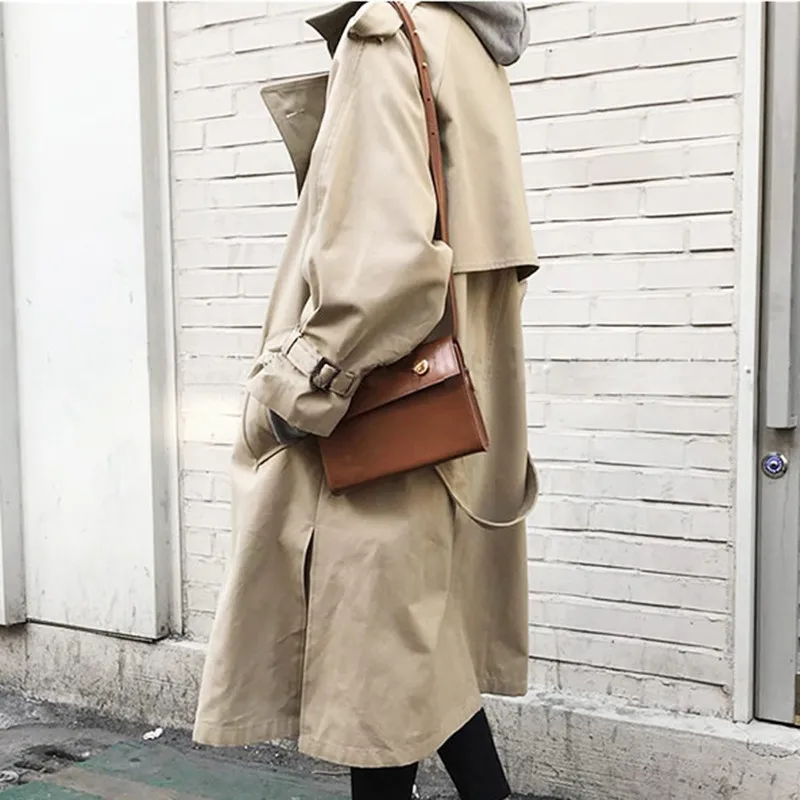 2019 весна осень ветровка Женская Ретро тонкая хаки с длинным рукавом Топ Галстук