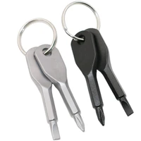 precision cast steel portable multi function key chain with screwdriver outdoor scewdriver bit key type scewdriver
