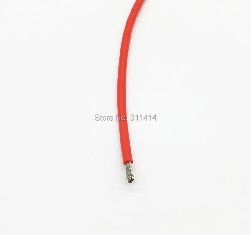 1 метр красный + Черный 10 #10 AWG 10AWG термостойкий мягкий силиконовый силикагель