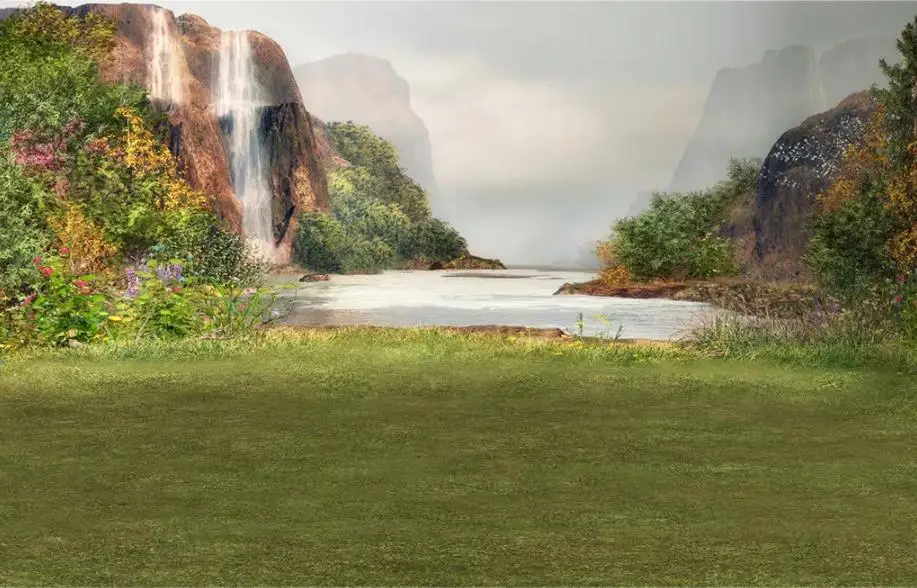 Пользовательские 3d обои Idyllic водопад для гостиной спальни на стену большая