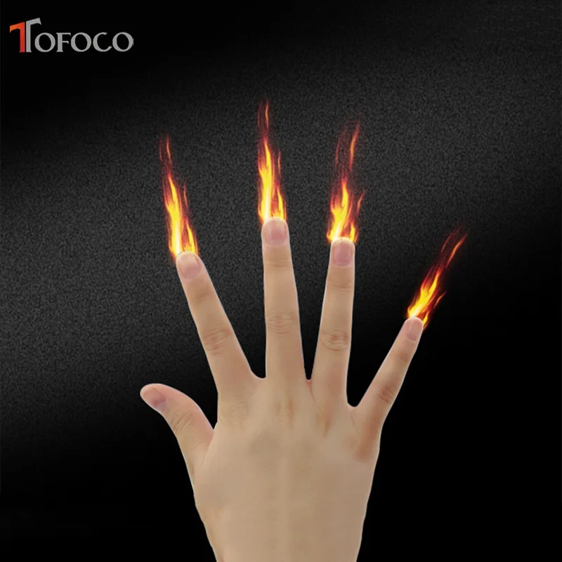4 шт. Finger Fire Magic Tricks сценическая Магическая Опора волшебная уловка магический трюк