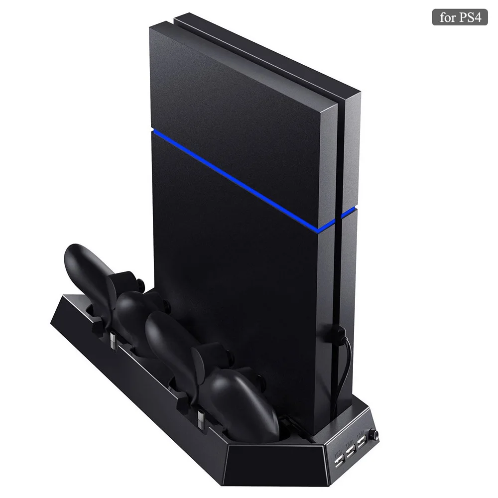 Вертикальная подставка для PS4 с охлаждающим вентилятором зарядная док-станция 3