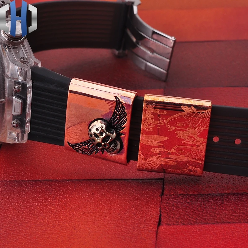 Стальной пожарный зажим с черепами красная застежка для кальмаров декоративные