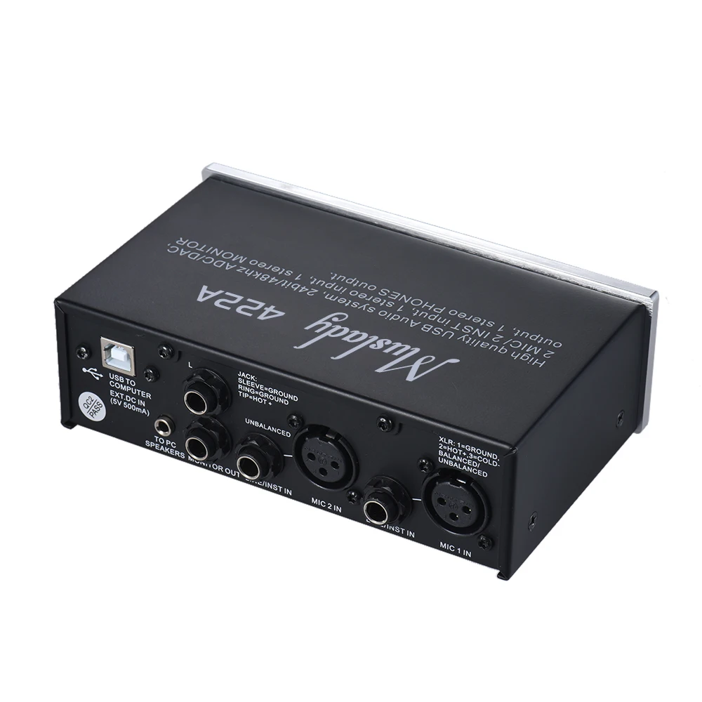 4 канальный аудио Системы Интерфейс внешняя звуковая карта + 48V phantom Мощность DC 5V