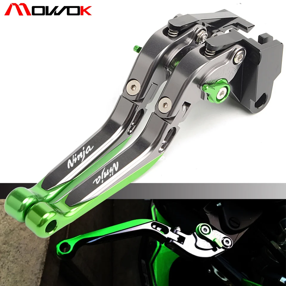 Высококачественные рычаги тормозной муфты с логотипом ninja для Kawasaki 650r 2017 ninja650r 2006