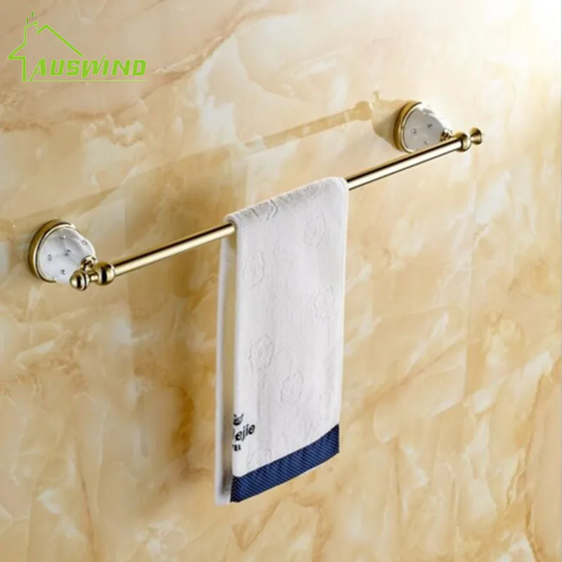 diamond star bathroom accessories set solid brass gold wall mounted bathroom crystal ceramic base bathroom products free global shipping