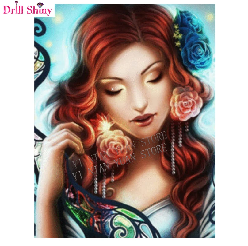 Алмазная вышивка девушка с цветами стразы 5D алмазная живопись наборы полная