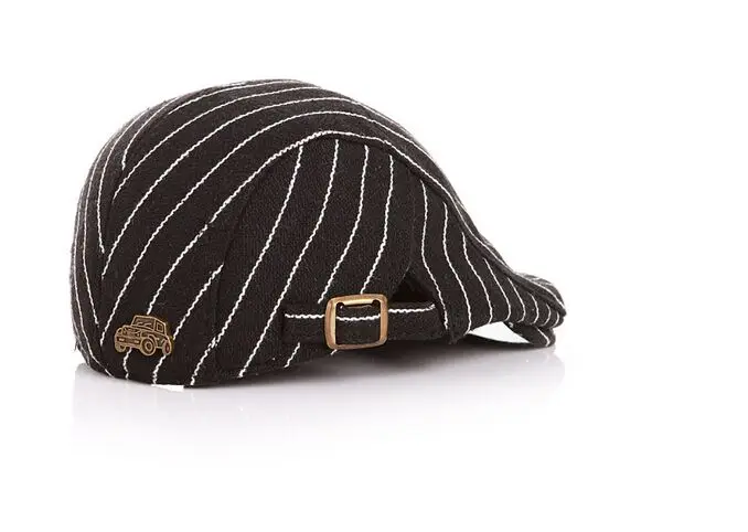 Регулируемые шапки для мальчиков и девочек Осенние простые полосатые Boina Militar в